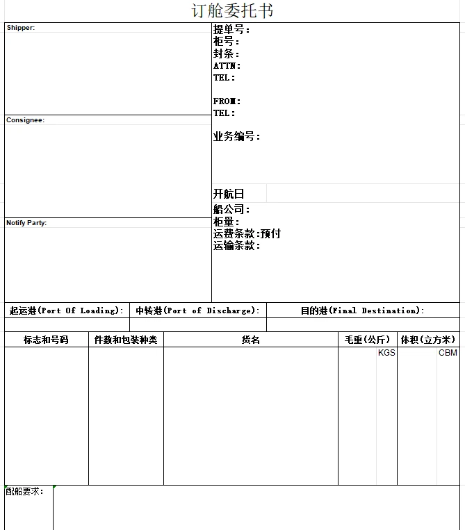 什么是托书?如何订舱?