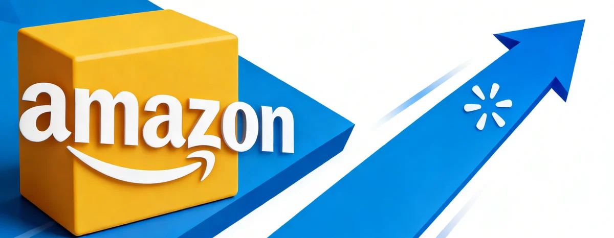 美国电商市场双雄争霸：亚马逊坐拥半壁江山，沃尔玛线上增速领先