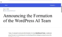 WordPress 宣布成立 AI 团队 推动开源生态智能化转型