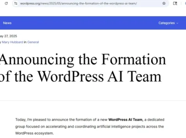 WordPress 宣布成立 AI 团队 推动开源生态智能化转型